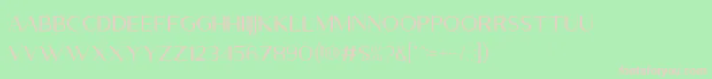Germany Sans Demo-fontti – vaaleanpunaiset fontit vihreällä taustalla