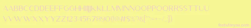 フォントGermany Sans Demo – ピンクのフォント、黄色の背景