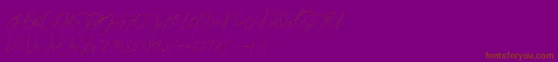 fuente Germany Script Demo – Fuentes Marrones Sobre Fondo Morado