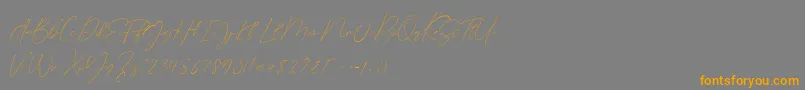 fuente Germany Script Demo – Fuentes Naranjas Sobre Fondo Gris