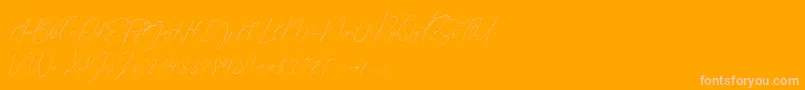 fuente Germany Script Demo – Fuentes Rosadas Sobre Fondo Naranja