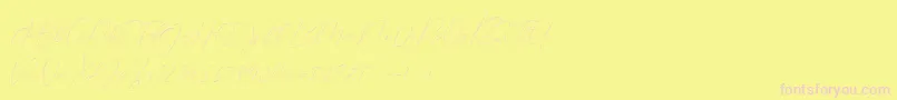 Germany Script Demo-Schriftart – Rosa Schriften auf gelbem Hintergrund