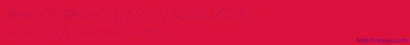 Fonte Germany Script Demo – fontes roxas em um fundo vermelho