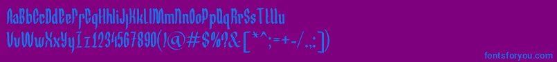 Saiba mais sobre a fonte Germany Slime Gothic Fonte Germany Slime Gothic – fontes azuis em um fundo violeta