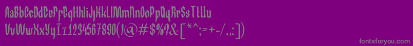 Germany Slime Gothic Font – Gray Fonts on Purple Background