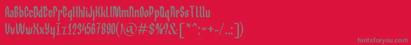 フォントGermany Slime Gothic – 赤い背景に灰色の文字