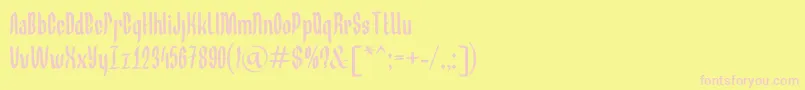 Germany Slime Gothic Font – Pink Fonts on Yellow Background