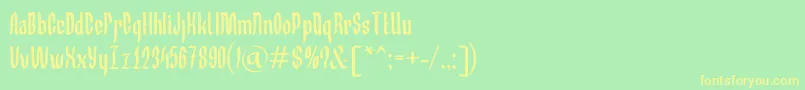 Saiba mais sobre a fonte Germany Slime Gothic Fonte Germany Slime Gothic – fontes amarelas em um fundo verde