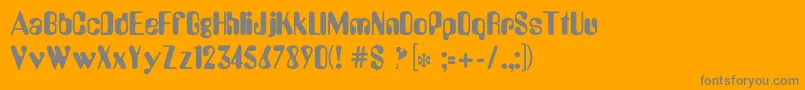 AmeliaDgRegular Font – Gray Fonts on Orange Background