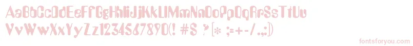 Police AmeliaDgRegular – polices roses sur fond blanc