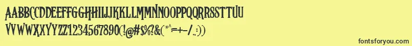 germinabunt regular rough DEMO Font – Black Fonts on Yellow Background
