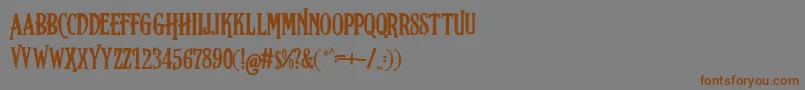 Czcionka germinabunt regular rough DEMO – brązowe czcionki na szarym tle
