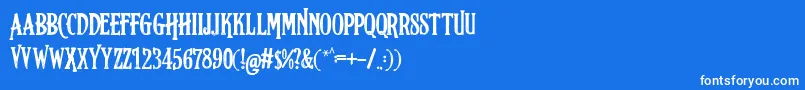 germinabunt regular rough DEMO Font – White Fonts on Blue Background