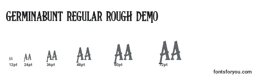Germinabunt regular rough DEMO Font Sizes