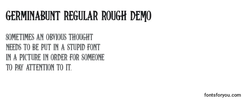 Germinabunt regular rough DEMO-fontti