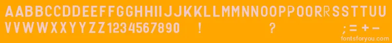GERONIMO BASE Font – Pink Fonts on Orange Background