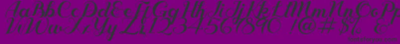 Geruthu Personal License Font – Black Fonts on Purple Background