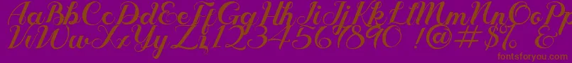 Geruthu Personal License Font – Brown Fonts on Purple Background