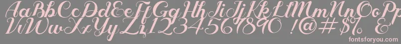 Geruthu Personal License Font – Pink Fonts on Gray Background