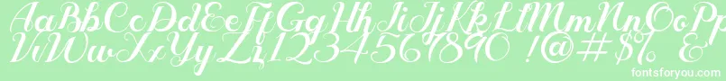 Geruthu Personal License Font – White Fonts on Green Background