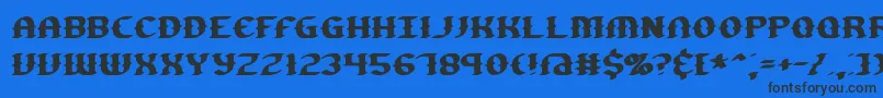 gesture Font – Black Fonts on Blue Background