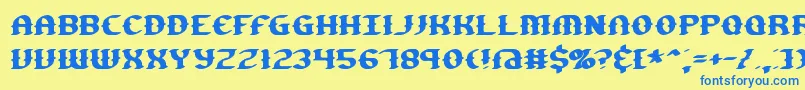 gesture Font – Blue Fonts on Yellow Background