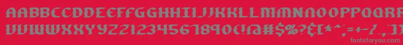 フォントgesture – 赤い背景に灰色の文字