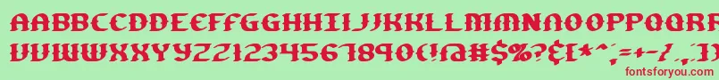 gesture Font – Red Fonts on Green Background
