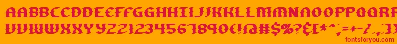 gesture Font – Red Fonts on Orange Background