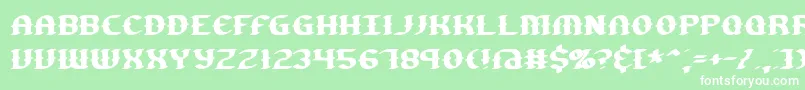 gesture Font – White Fonts on Green Background