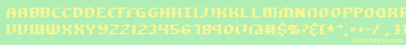 gesture Font – Yellow Fonts on Green Background