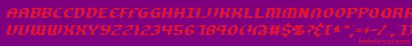 gestures Font – Red Fonts on Purple Background