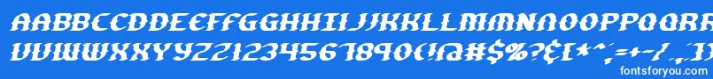 フォントgestures – 青い背景に白い文字