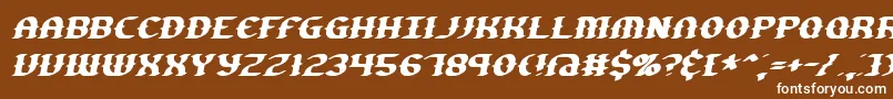 gestures-fontti – valkoiset fontit ruskealla taustalla