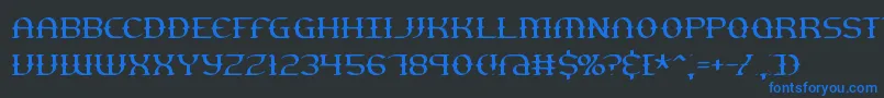 gesturet Font – Blue Fonts on Black Background