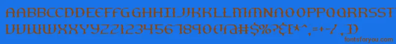 gesturet Font – Brown Fonts on Blue Background