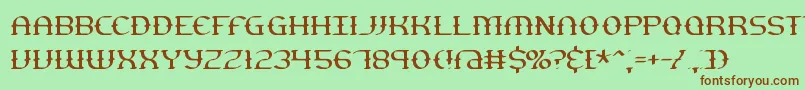 gesturet Font – Brown Fonts on Green Background