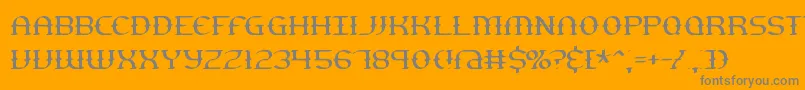 gesturet-Schriftart – Graue Schriften auf orangefarbenem Hintergrund