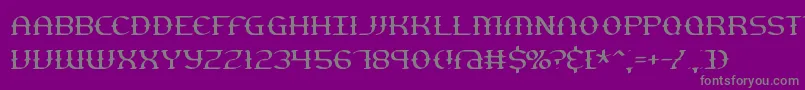 フォントgesturet – 紫の背景に灰色の文字