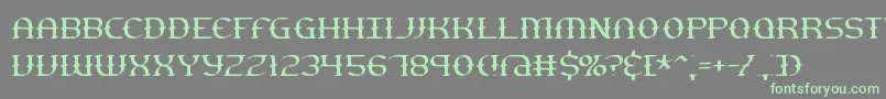 フォントgesturet – 灰色の背景に緑のフォント