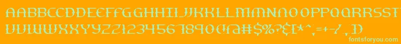 gesturet Font – Green Fonts on Orange Background