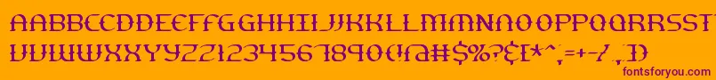 gesturet-fontti – violetit fontit oranssilla taustalla