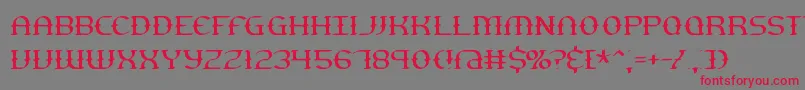 フォントgesturet – 赤い文字の灰色の背景