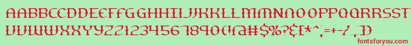 gesturet Font – Red Fonts on Green Background