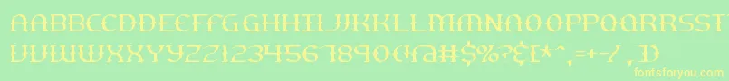 gesturet Font – Yellow Fonts on Green Background