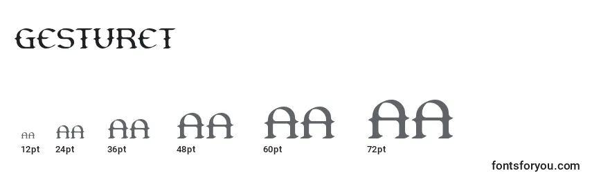 Размеры шрифта Gesturet (127866)