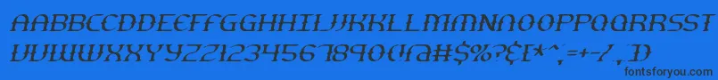 gesturts Font – Black Fonts on Blue Background