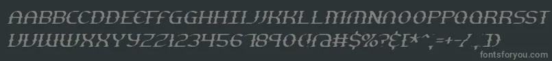 フォントgesturts – 黒い背景に灰色の文字