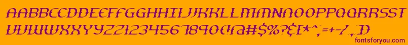 Шрифт gesturts – фиолетовые шрифты на оранжевом фоне