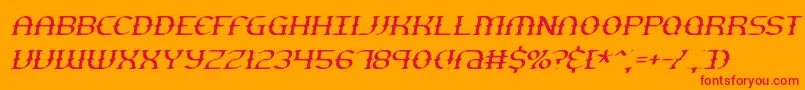 Шрифт gesturts – красные шрифты на оранжевом фоне